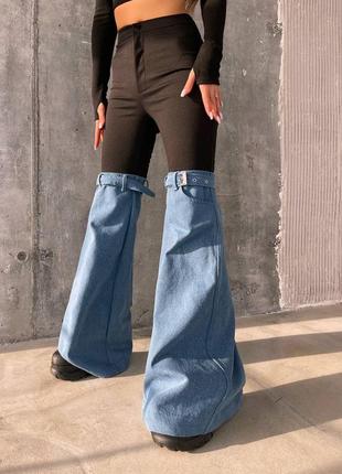 Комбинированные брюки4 фото