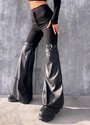 Комбинированные брюки2 фото