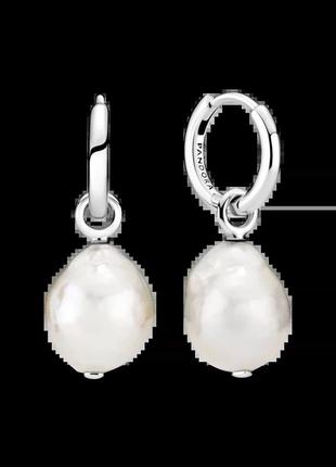 Сережки pandora з культивованими прісноводними перлинами (арт. 299426c01) - вишуканий шарм у вашому образі.