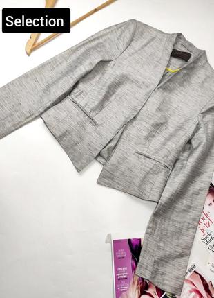 Піджак жіночий жакет сірого кольору укорочений від бренду selection s.oliver xs s1 фото