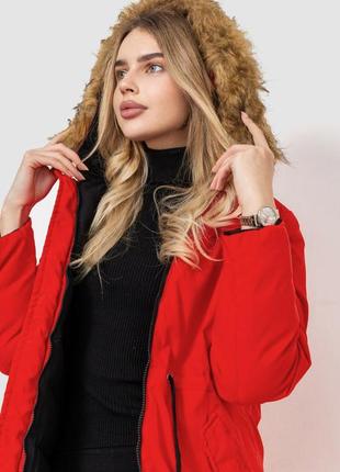 Куртка женская двусторонняя, цвет черно-красный10 фото
