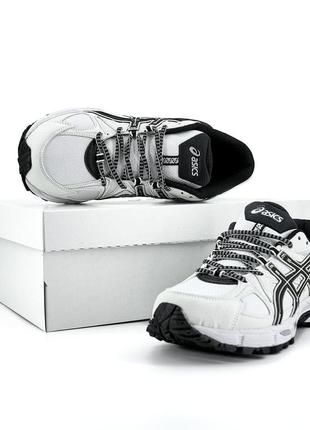 Asics gel-kahana 8 white black10 фото