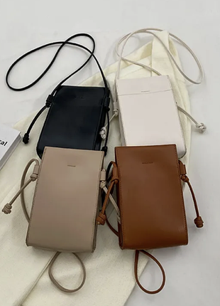 Мини сумка через плечо кожа