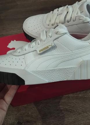 Белые кожаные кроссовки puma 35размер 5,5usa 23cм стелька