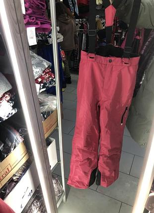 Термоштаны, лыжные брюки 152р, штаны лыжные для девочки розовые