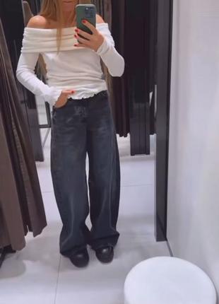 Джинси zara wide leg 6147/054