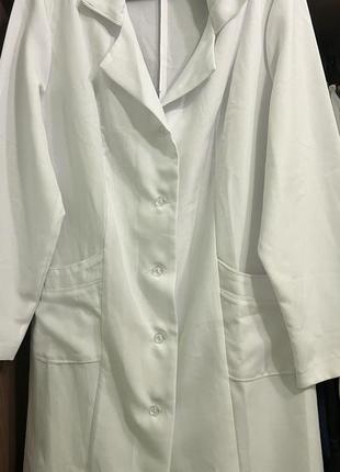 Медичний білий халат робочий3 фото