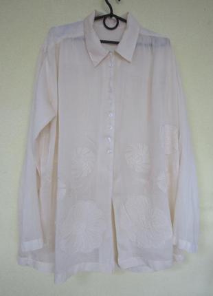 Тонушка из натуральной ткани с вышивкой