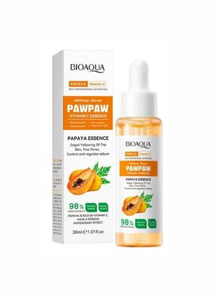 Сыворотка-эссенция с экстрактом папайи и витамином с bioaqua pawpaw vitamin c essenсe, 30 мл1 фото