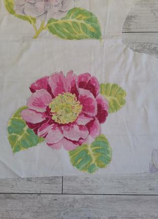 Лоскут ткани для рукоделия, шитья, пэчвок, скрапбукинг. большой цветок, хлопок4 фото