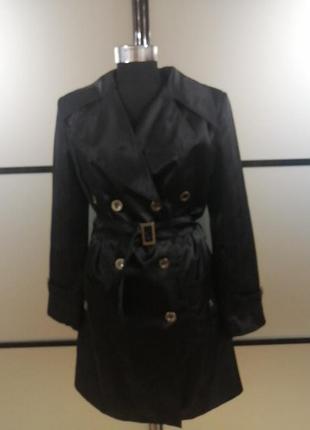Классический черный плащ/тренч весна-лето л (48)