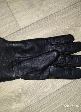 Перчатки кожаные женские м-l черные2 фото