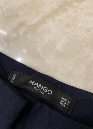 Женские брюки mango синие классические брюки базовые3 фото