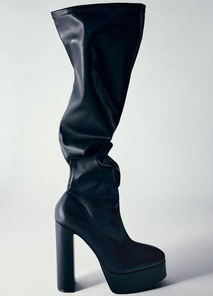 Чоботи ботфорти zara зара