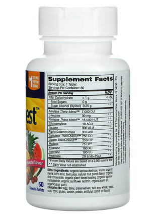 Enzymedica, пищеварение детей, жевательные пищеварительные ферменты, 60 жевательных таблеток2 фото