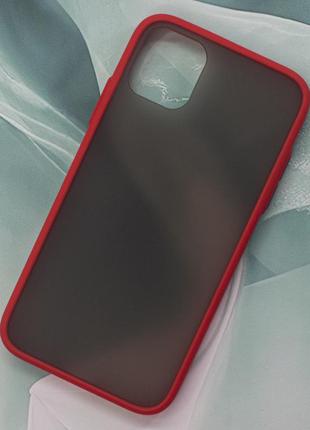 Чехол funda (full protection) for iphone 11 pro red/black