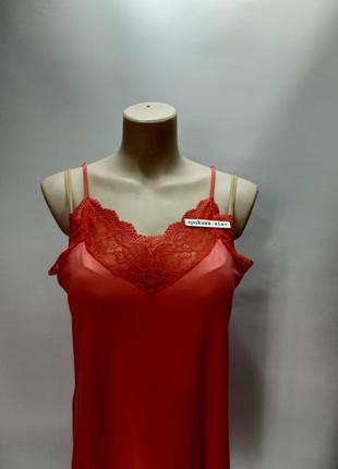 Елегантна бавовняна мережива нічна сорочка на жінку karen розмір хл. 503 фото