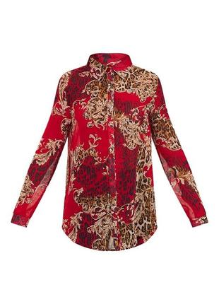 Рубашка с принтом prettylittlething блуза барокко3 фото