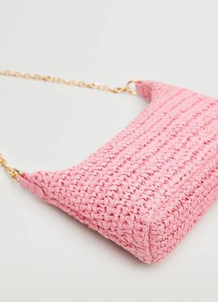 Сумка, плетеная сумка рафия соломенная сумка, сумочка ручної роботи плетена mango рафія2 фото