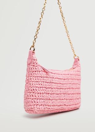 Сумка, плетеная сумка рафия соломенная сумка, сумочка ручної роботи плетена mango рафія