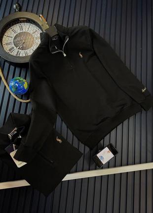 Чоловіча кофта polo ralph у чорному  кольорі, якісного матеріалу, стильний  та дуже зручний світшот  на кожен день