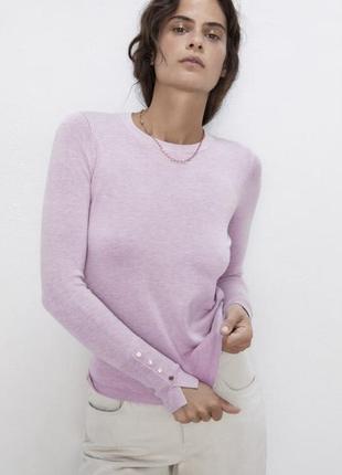 Zara базовый фиолетовый свитер,джемпер!оригинал!