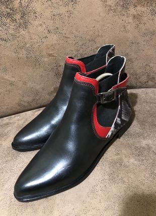 Кожаные итальянские деми ботинки челси girotti 37р1 фото