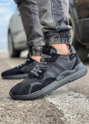 Кроссовки adidas nite jogger boost 3m черные2 фото