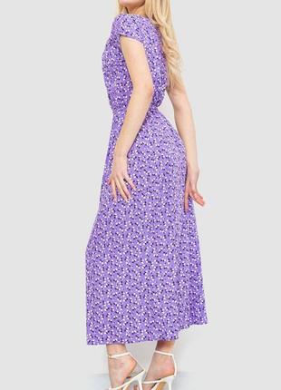 Платье с цветочным принтом, цвет сиреневый, 214r0553 фото