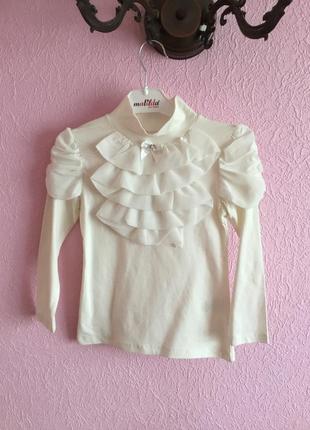 Нарядная трикотажная блуза для девочки на рост 116-1222 фото