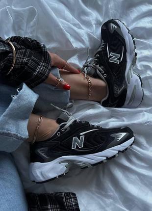 Крутые женские мужские кроссовки new balance 725 black white чёрные с белым2 фото