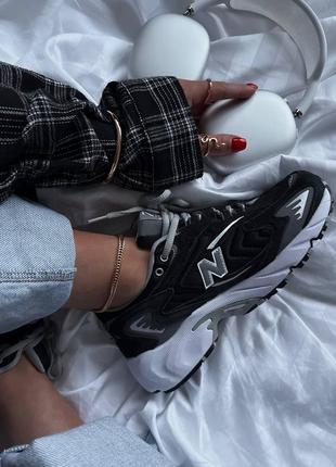 Крутые женские мужские кроссовки new balance 725 black white чёрные с белым4 фото