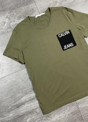 Хакі футболка calvin klein jeans2 фото