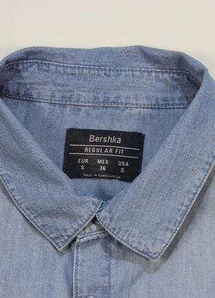 Стильная джинсовая рубашка с washed эффектом от bershka3 фото