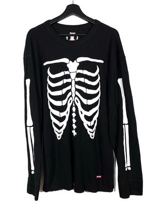 Лонгслив supreme hanes skeleton thermal