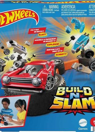 Ігровий конструктор хот вілс буд і ламай hot wheels build 'n slam kids games hlx916 фото