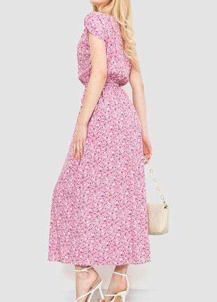 Платье с цветочным принтом, цвет розовый 214r0553 фото