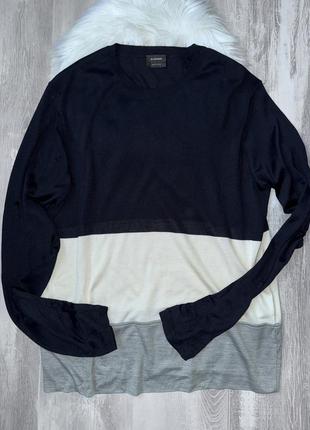 Реглан шовковий светр оригінал jil sander італія шовк 100%