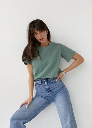 Базовая женская футболка, однотонная2 фото