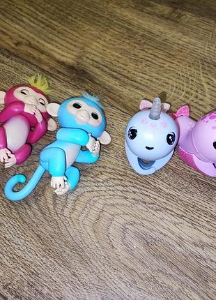 Інтерактивна  wowwee fingerlings мавпочка і нарвал