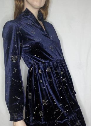 Harry potter m&s гаррі поттер чарівна казкова оксамитова сукня зоряне небо місяць зірки4 фото