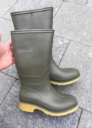 Резиновые детские сапоги dunlop детские резиновые сапоги Цвет хаки нюанс