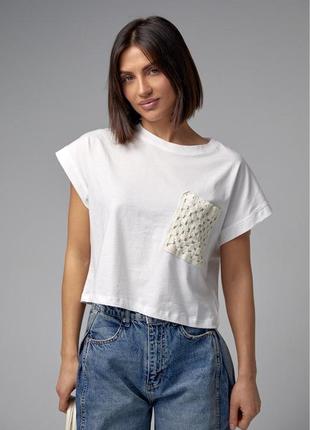 Укорочена футболка 08756