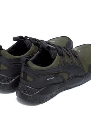 Мужские кожаные кроссовки puma tactical olive3 фото