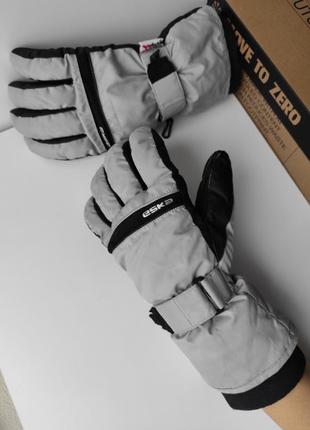 Зимние лыжные непромокаемые кожаные перчатки eska австрия