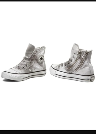 Очень мощные converse ct dual zip hi 549737c серый, size 38(24,5 см.), состояние отличное,1 фото