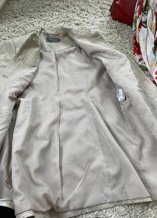 Шикарный удлиненный льняной пиджак с вышивкой,white label,p.42-448 фото