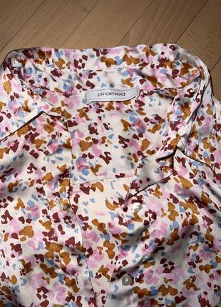Стильна шовкова  укорочена блуза promod на запах3 фото