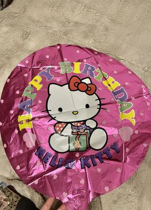 Воздушный шарик hello kitty happy birthday