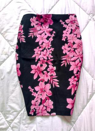 Юбка цветочный принт